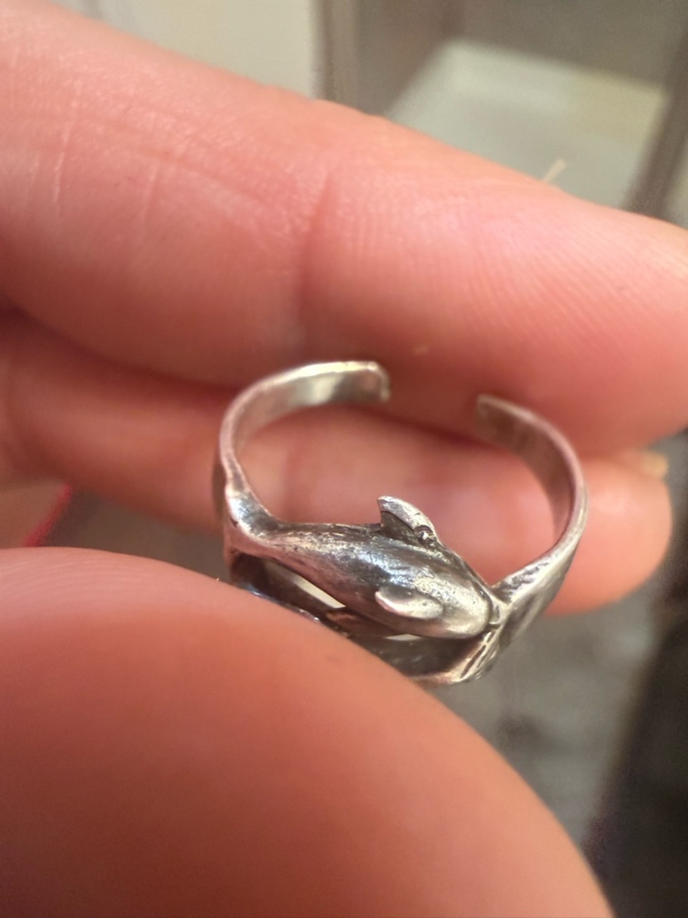 Silver Dolphin Wrap Ring